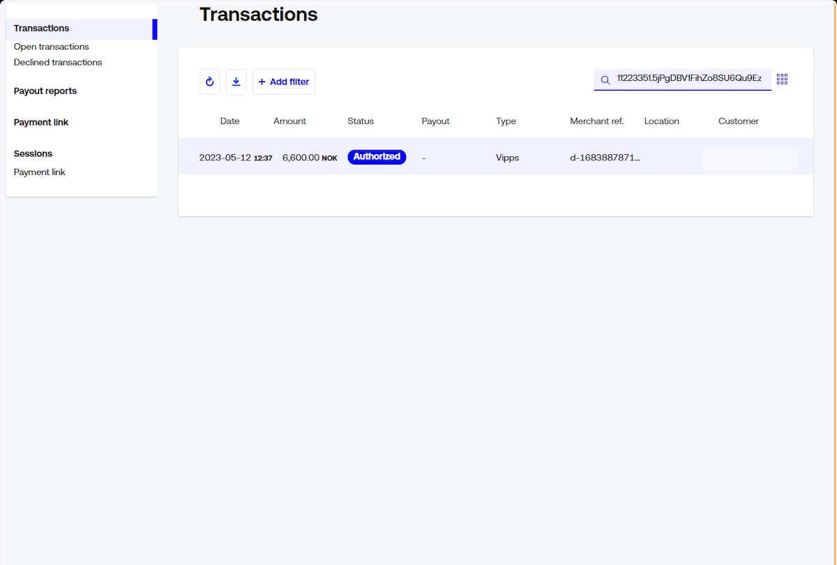 Step 3 - Click on a transaction